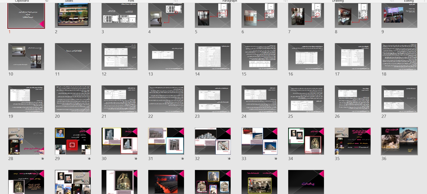 تجزیه و تحلیل 2 نمونه سینما داخلی