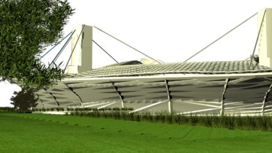 دانلود طرح کامل استادیوم فوتبال