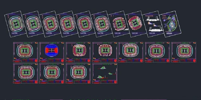 دانلود طرح کامل استادیوم فوتبال